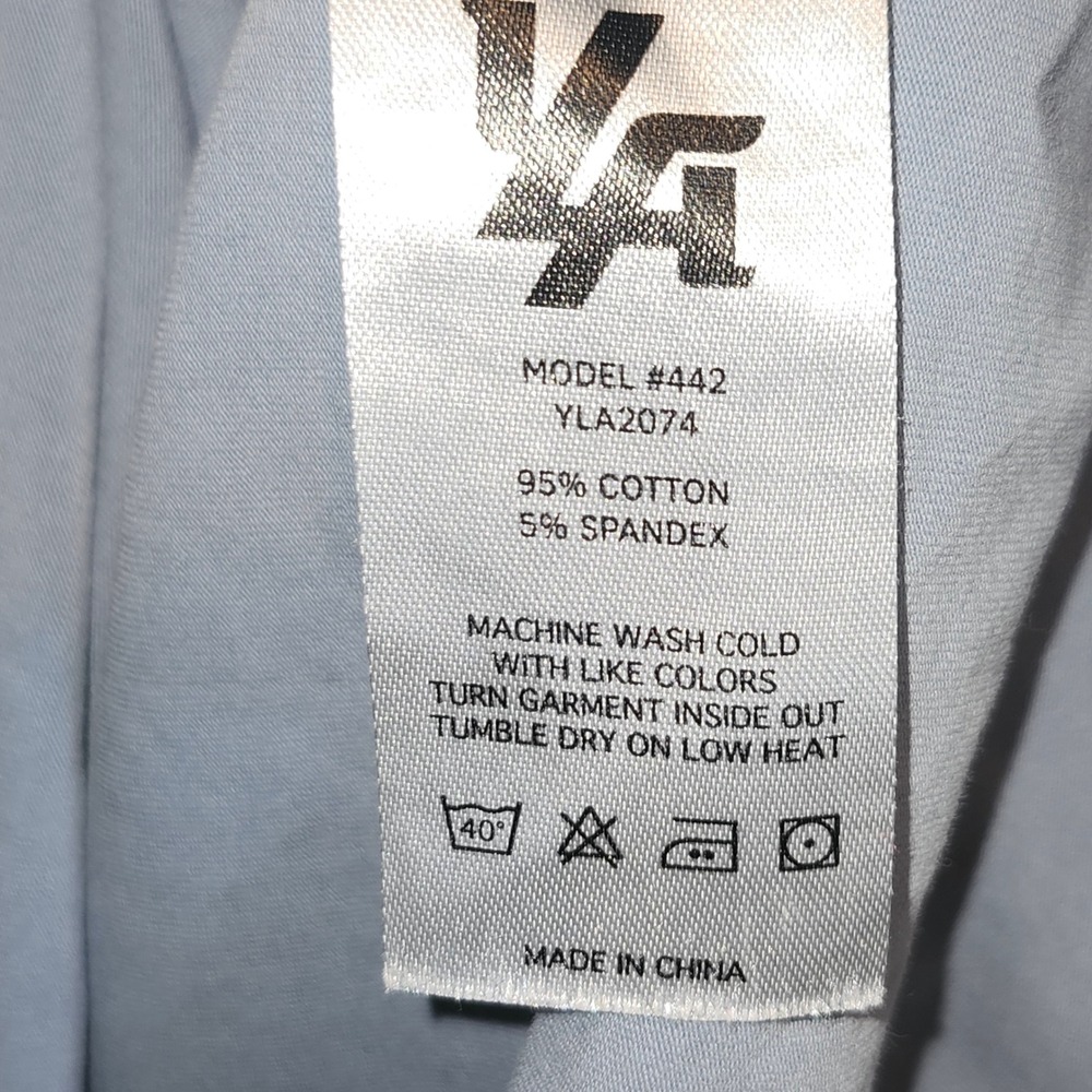 YoungLA Mens Model‎ 442 Perfect Tee Light Blue Grey Curved Hem Gym Shirt Size M - Picture 7 of 12
